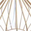 Simple Designs Geometrically Wired Table Lamp White on Copper