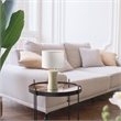 Simple Designs Beige Ceramic Hourglass Table Lamp