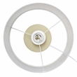 Simple Designs Beige Ceramic Hourglass Table Lamp