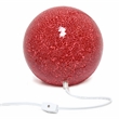 Simple Designs 1 Light Mosaic Stone Ball Table Lamp Red