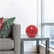 Simple Designs 1 Light Mosaic Stone Ball Table Lamp Red