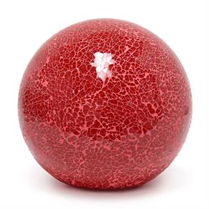 Simple Designs 1 Light Mosaic Stone Ball Table Lamp Red