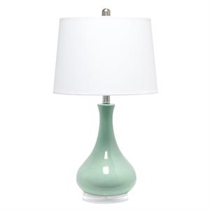 Lalia Home Droplet Table Lamp with Fabric Shade Aqua