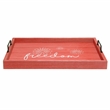 Decorative Wood Serving Tray w Handles 15.50in x 12in Freedom