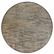Decorative 13.75in Round Wood Serving Tray w Handles Coffee Bar