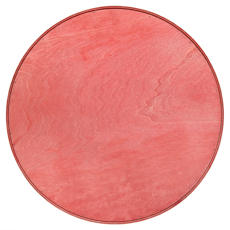 Decorative 13.75in Round Wood Serving Tray w Handles Tis the Season