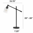 Vertically Adjustable Desk Lamp Black