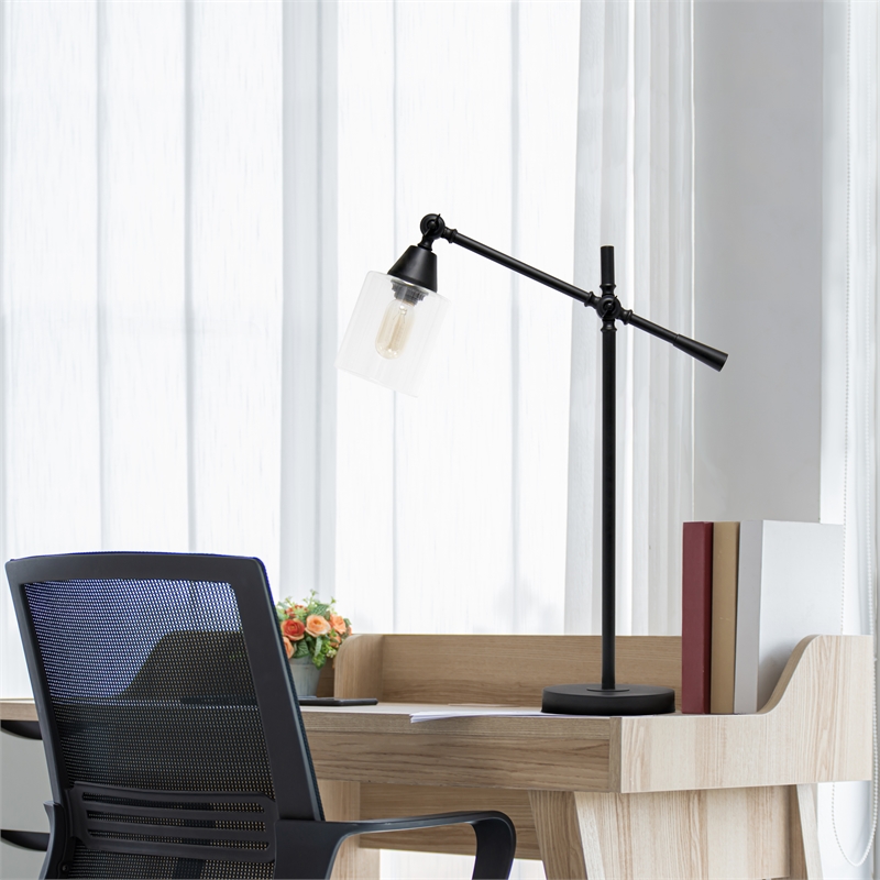 Vertically Adjustable Desk Lamp Black