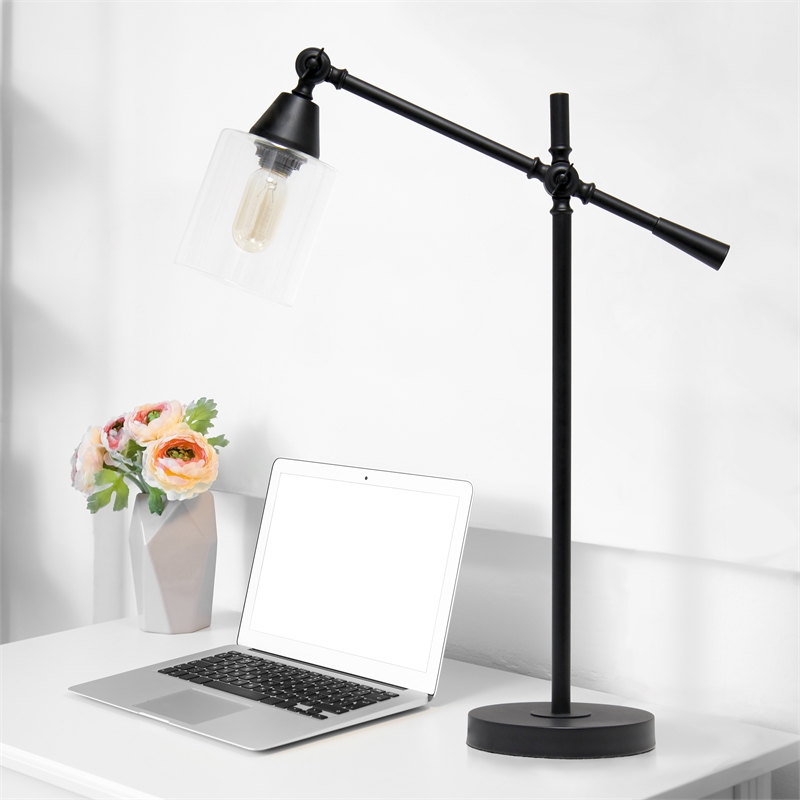 Vertically Adjustable Desk Lamp Black