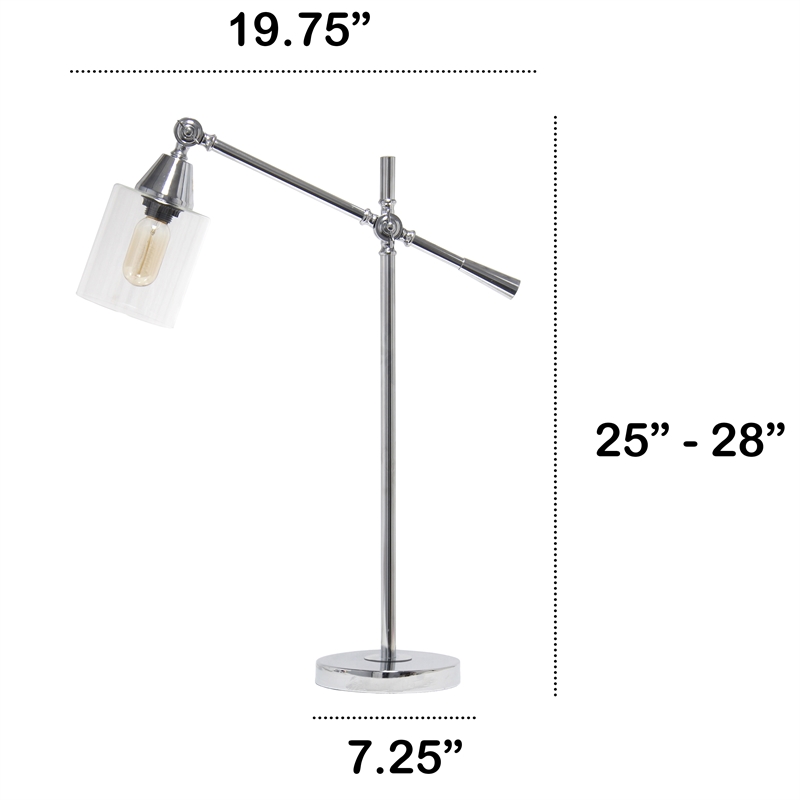 Vertically Adjustable Desk Lamp Chrome