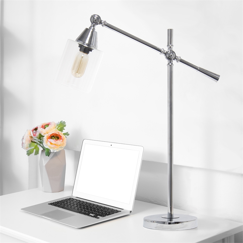 Vertically Adjustable Desk Lamp Chrome