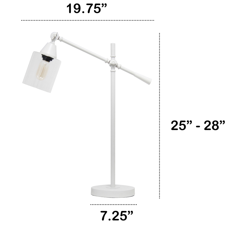 Vertically Adjustable Desk Lamp White