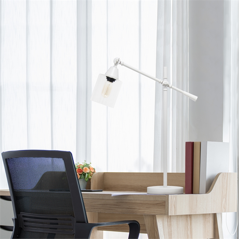 Vertically Adjustable Desk Lamp White