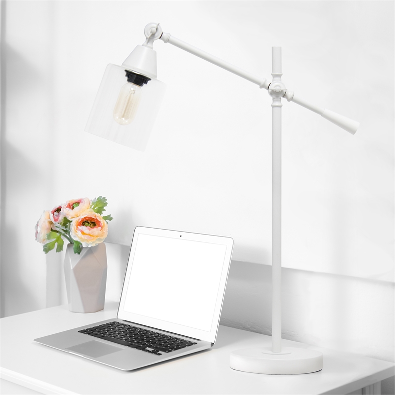 Vertically Adjustable Desk Lamp White