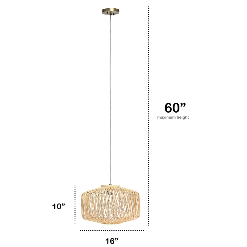 Circular Rattan Pendant