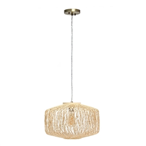 Circular Rattan Pendant
