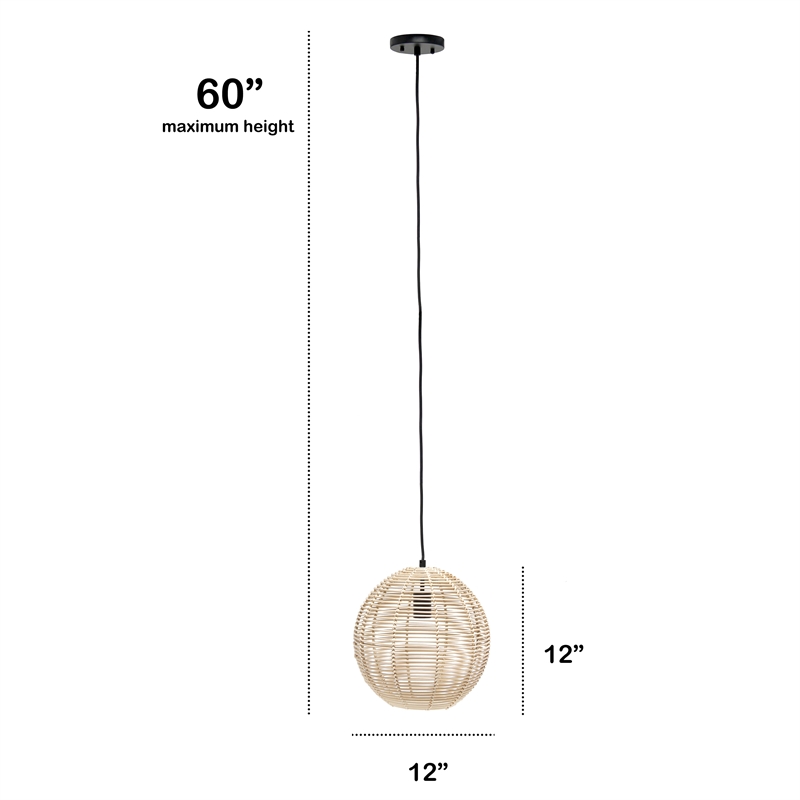 Ball Shaped Rattan Pendant