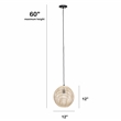 Ball Shaped Rattan Pendant