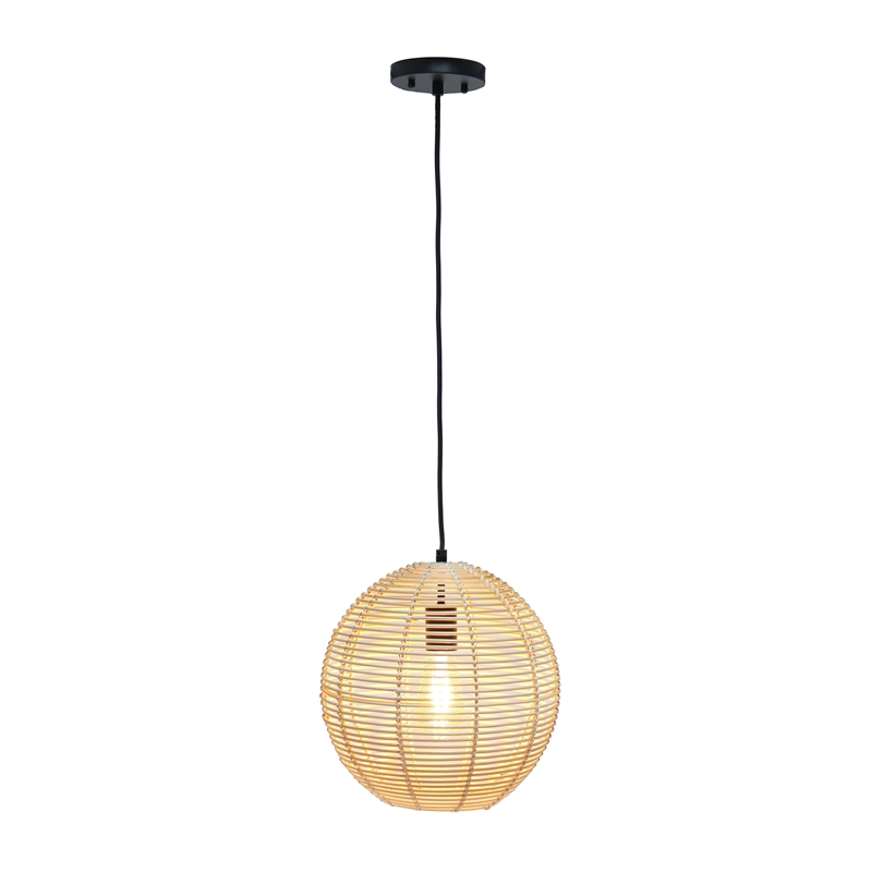 Ball Shaped Rattan Pendant