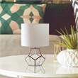 Transparent Octagonal Table Lamp Brass