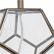 Transparent Octagonal Table Lamp Brass