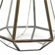 Transparent Triagonal Table Lamp Brass