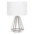 Transparent Triagonal Table Lamp Brass