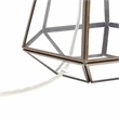 Transparent Triagonal Table Lamp Brass