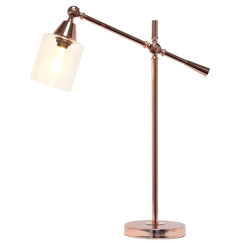 Vertically Adjustable Desk Lamp Rose Gold