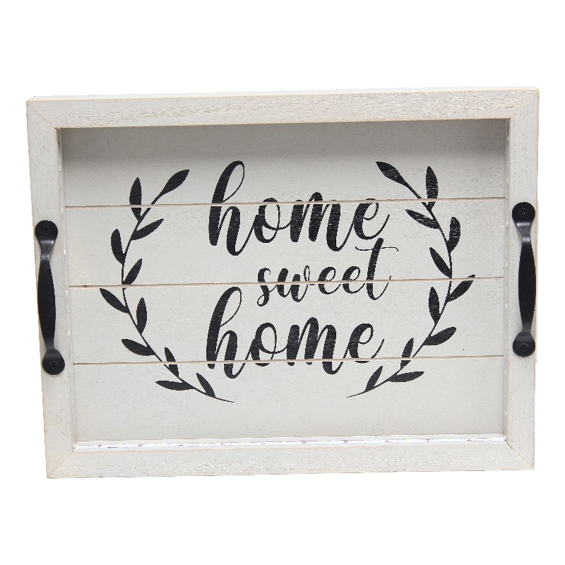 Elegant Designs Salento LED Wood Serving Tray with 