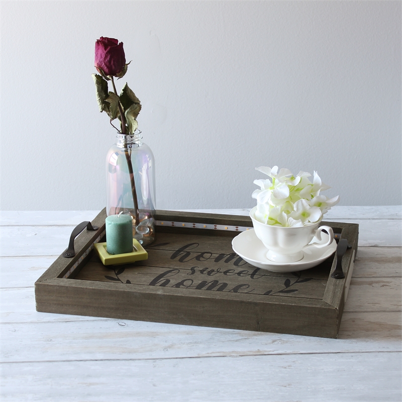 Elegant Designs Salento LED Wood Serving Tray 