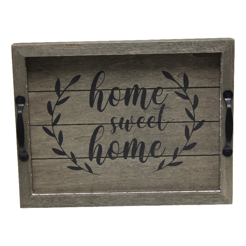 Elegant Designs Salento LED Wood Serving Tray 