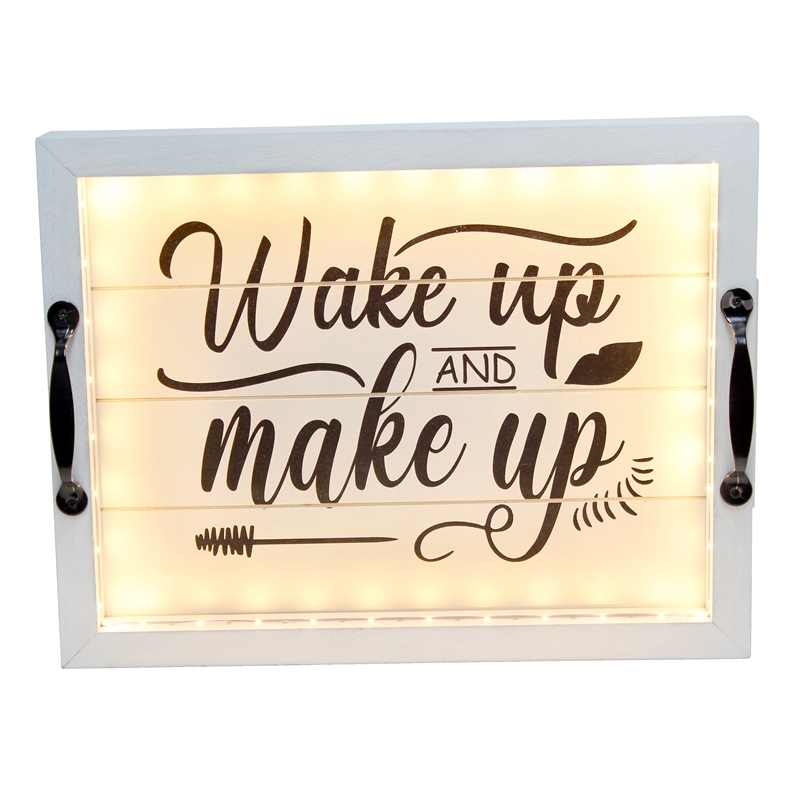 Elegant Designs Salento LED Wood Serving Tray 