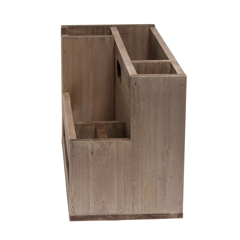 Elegant Designs Pantry Picks Wood Flatware and Utensils Organizer - Natural Wood