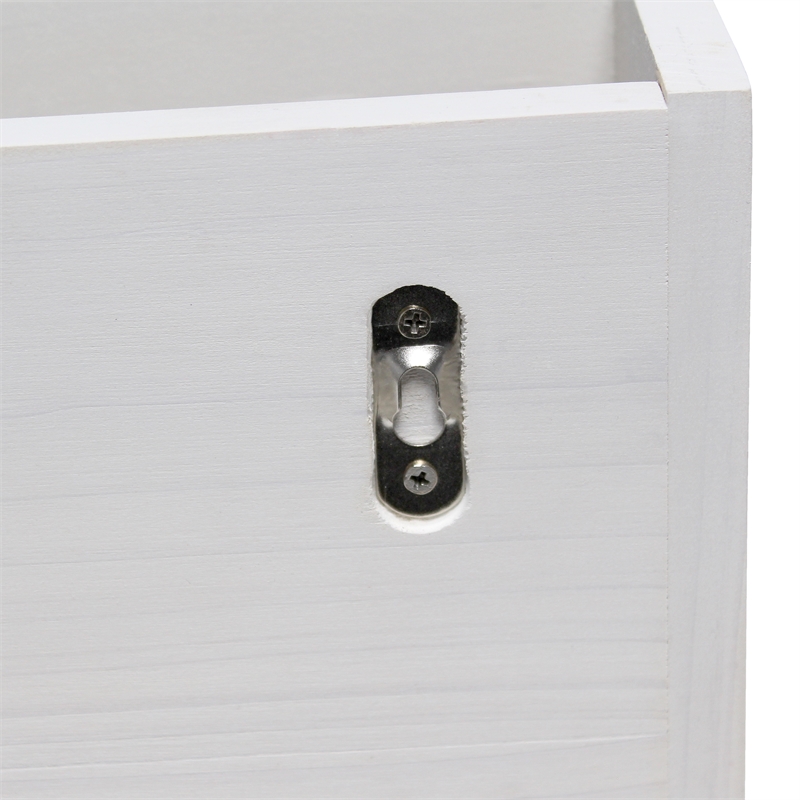 Elegant Designs Pantry Picks Wood Flatware and Utensils Organizer -  White Wash