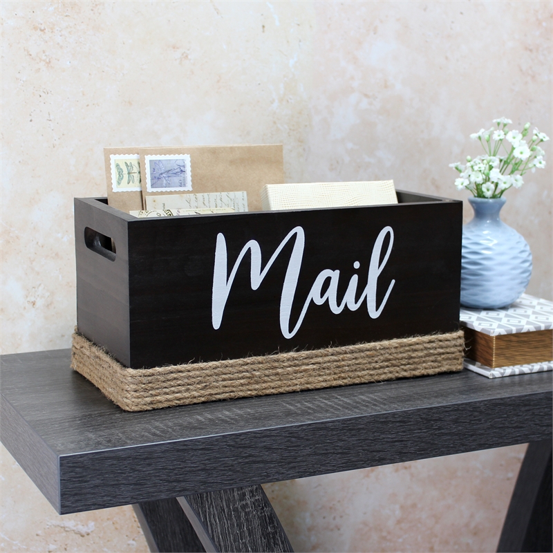 Elegant Designs Homewood Wood Mail Holder 