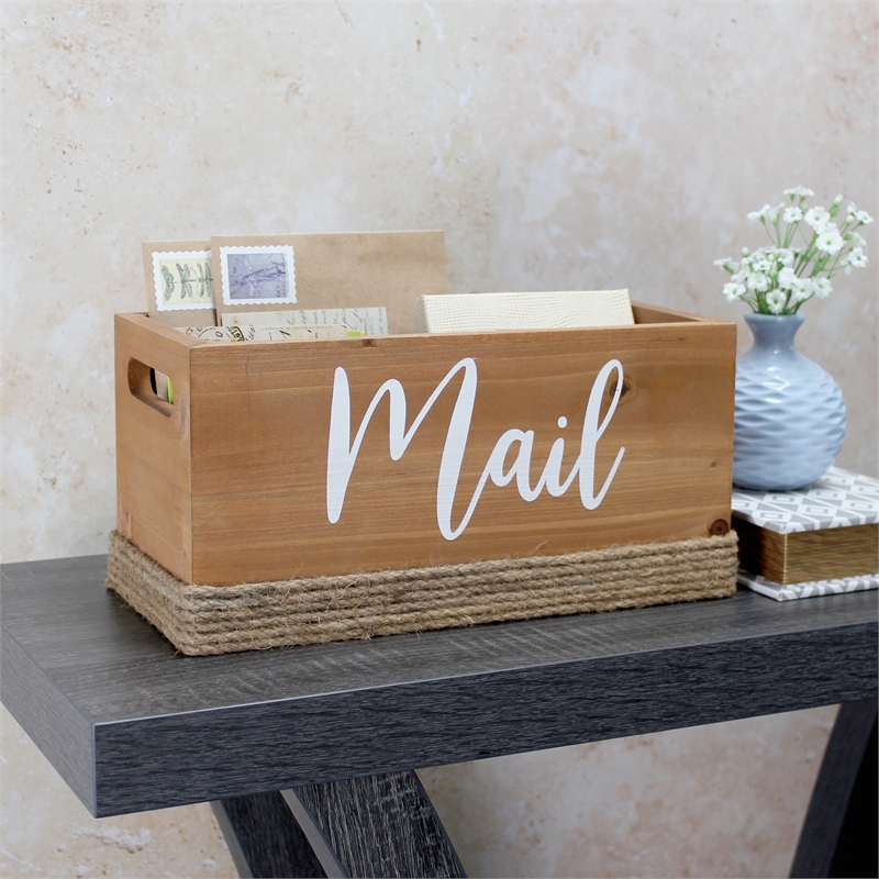 Elegant Designs Homewood Wood Mail Holder 