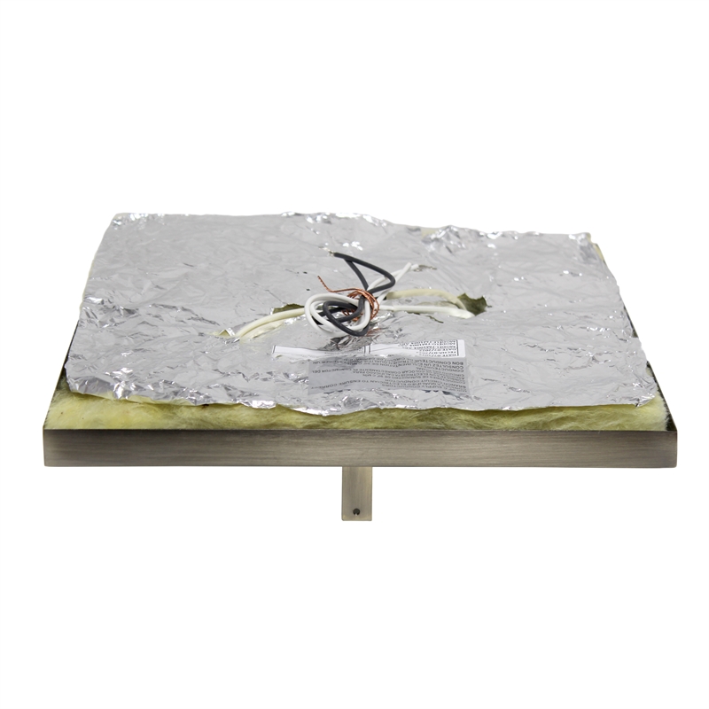 All the Rages 2-Light Square Crystal & Metal Flush Mount in Antique Brass