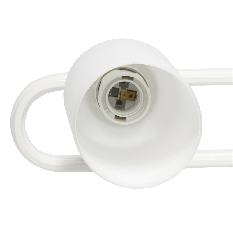 All the Rages Essentix 3-Light Metal Vanity Fixture with Opaque Shade in White