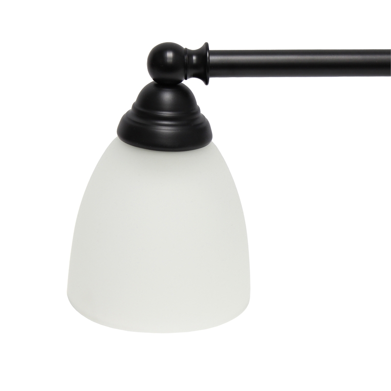 All the Rages Essentix 3-Light Metal & Glass Vanity Fixture in Black