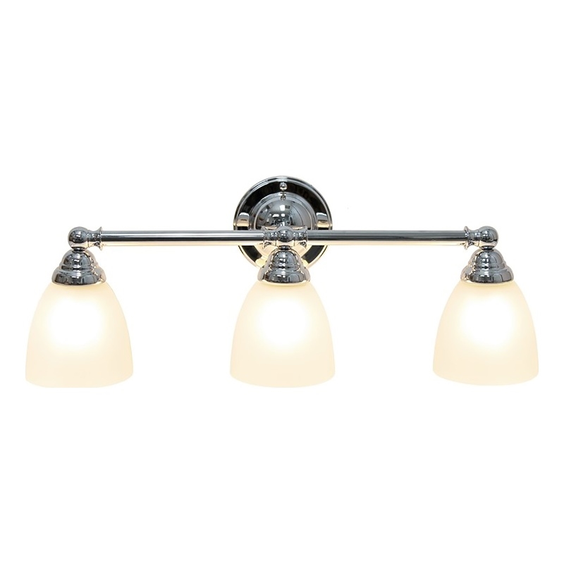 All the Rages Essentix 3-Light Metal & Glass Vanity Fixture in Chrome