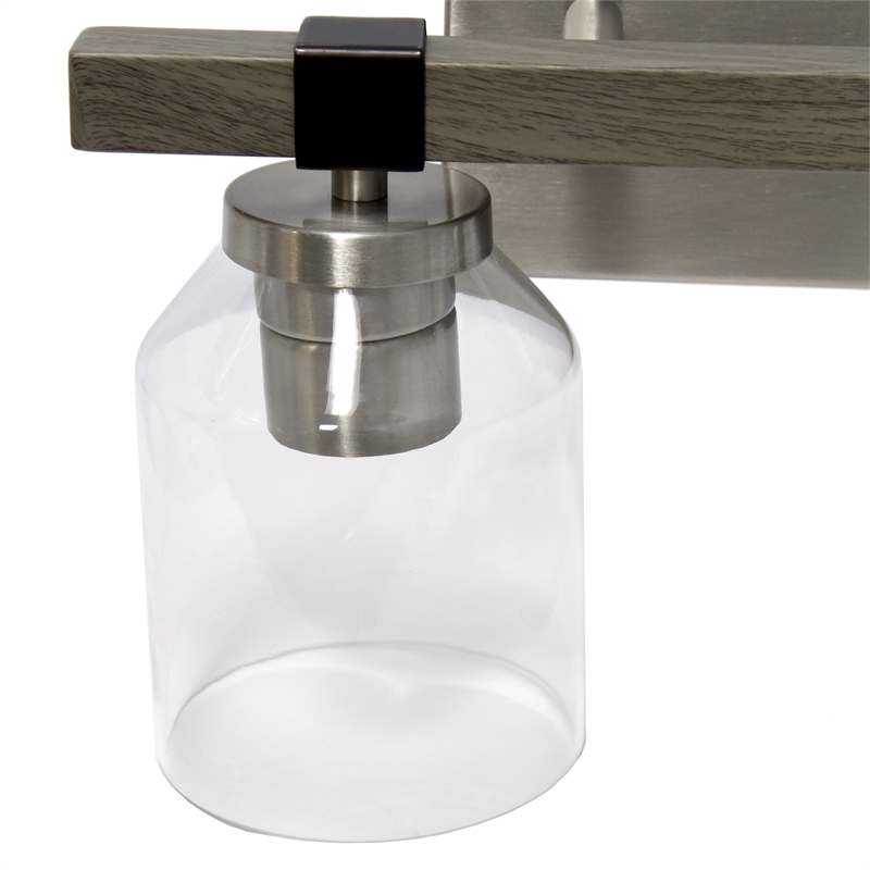 All the Rages Barnlit 2-Light Metal & Glass Vanity Fixture in Brushed Nickel