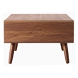 NPD Furniture Wilson Wood Slat Coffee Table in Brown/Walnut