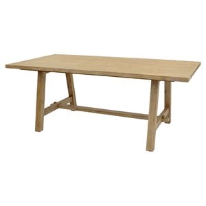 NPD Furniture Bedford 79&quot Rectangular Wood Dining Table in Natural