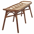 NPD Furniture Beyla Rattan Bench with Curving Seat in Marble Brown