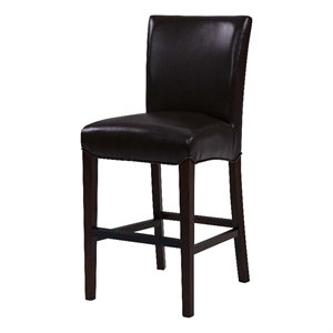NPD Furniture Milton 26.5&quot Bonded Leather Counter Stool in Coffee Bean