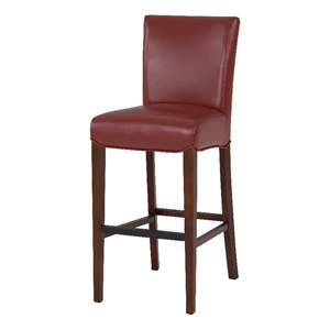 NPD Furniture Milton 26.5&quot Bonded Leather Counter Stool in Pomegranate Red