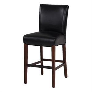 NPD Furniture Milton 26.5&quot Bonded Leather Counter Stool in Black