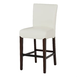 NPD Furniture Milton 26.5&quot Bonded Leather Counter Stool in White