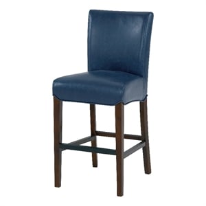 NPD Furniture Milton 26.5&quot Bonded Leather Counter Stool in Blue